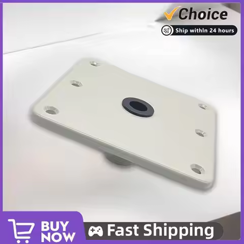 Boat Seat Swivel Base 7x7 Inch Boat Seat Pedestal Mount with 3/4 Pin Post Socket Aluminum Alloy Base