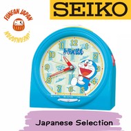 Seiko Clock Alarm Clock Doraemon Talking Alarm Analog Blue CQ137L character chatting alarm clock gift for Christmas, kindergarten entrance, and school entrance Snooze LED light Direct from Japan