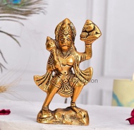 Lord Hanuman Standing On Mountain Hanuman Ji Idol Bajrangbali Murti for Temple Home Office Gifts San
