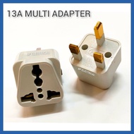 13A MULTI UNIVERSAL 3PIN PLUG ADAPTER CONVERT