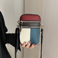 Authetic leather women's small bag handphone bag cash bag key bag shoulder crossbody sling bag small square bag