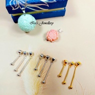 S925 Sterling Silver Bead Clasp Holder Accessories Crystal Pearl Dzi Beads pendant DIY Hook ClipS925