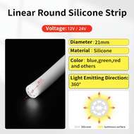 ท่อเส้นนีออน LED แถบไฟซิลิกาเจล SK6812 WS2812B ทรงกลม VFDRT 360หลอดโคมไฟเพดานหลอดไฟ Led IP67กันน้ำ D