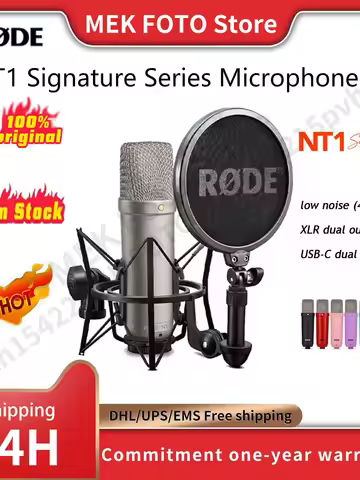 Rode NT1 Signature Series Microphone Upgraded Large Diaphragm Condenser Microphone for Vocal Recordi
