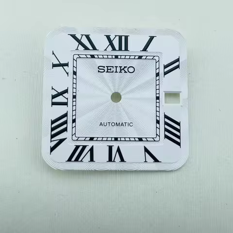 NH35 Dial 27mm NH36 Dial Single Calendar Santos Mechanical Watch S logo for Seiko mod