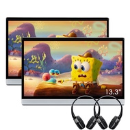 XTRONS 13.3 Inch 2K Video Player - 2G+32G Android Car TV Headrest Monitor Tablet for Back Seat with