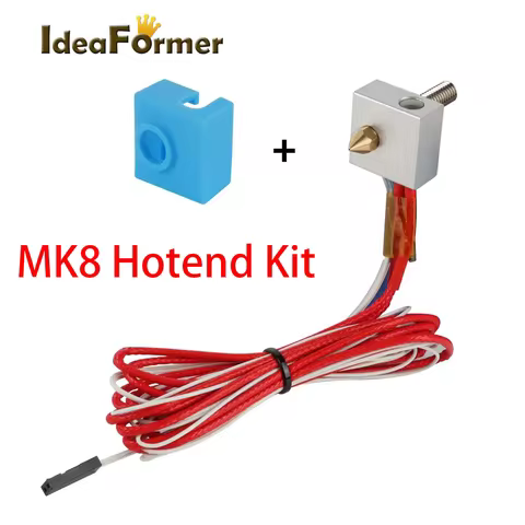 3D Printer Mk8 Hotend 12V 40W Assembled Kit J-Head 0.4mm Nozzle 1.75mm Filament for Anet A2 A8 3D Pr