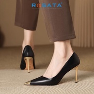 giày cao gót 8cm ROSATA giày bít mũi thời trang ROSATA mã  RO667 màu ĐEN