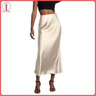 fulaide Mid-rise Midi Skirt Midi Skirt for Women Women’s Midi A-line Skirt Mid-rise Fishtail Office 
