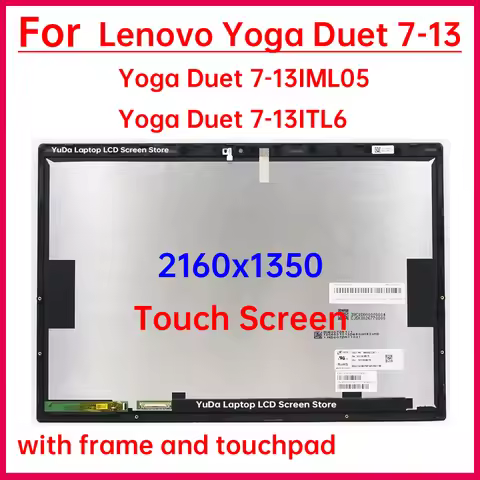 13" Touch Screen For Lenovo Yoga Duet 7-13IML05 82AS Yoga Duet 7-13ITL6 82MA LCD Display Digitizer +
