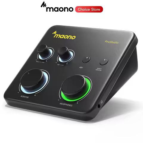 MAONO PS22 Lite USB Audio Interface for PC XLR Input Portable Recording Streaming Equipment Sound Ca