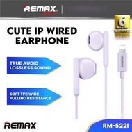 REMAX RM-522I Earphone Compatible for IPhone Wired Earphone HiFi Earphone Bass Stereo Earphone With 