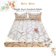 SunnySunny Premium High Grammage Queen Size /King Size /Single Size Fitted Bedsheet / Cadar TILAM with Mattress Cover