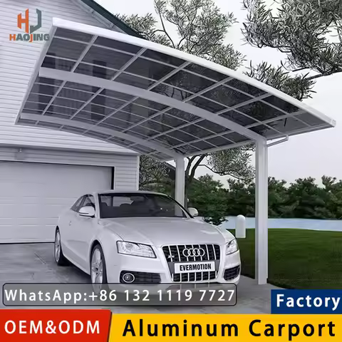 Luxurious Customized Aluminum gazebo carport 2 car port exterior 3x6 3x4 outdoor metal canopy polyca