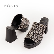 Bonia Black Lorenza Heeled Sandals | Kasut Sandal