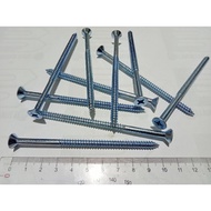 10 Pcs Tapping Screw FAB 12 x 4 10cm Flat Head Screw/ JF 12x4