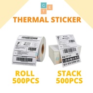 Ready Stock Thermal Sticker A6 500PCS Roll/Stack 100*150mm
