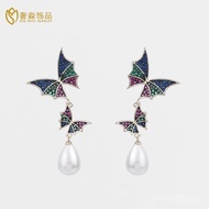 Korean Version Earrings s925 Super Fairy Classy New Style Earrings Fashion Earrings Dongdaemun Trend