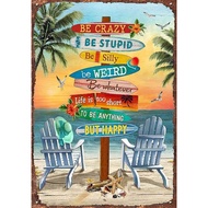 1PC Muhu Acrylic Vintage Sign Retro Sign Beach Canvas Printed Surfboard 8x12 Inch