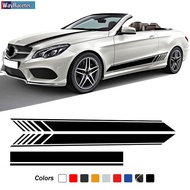 3 Pcs Car Hood Decal Side Stripes Skirt Sticker For Mercedes Benz E Class W212 E63 AMG S212 A207 C20