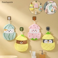 flashquick Cartoon Fruit Animal Hand Towel Hanging Coral Fleece Small Towel Children's Hand Towel So
