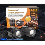 AOZOOM 2” SUPER BRIGHT FOCUS LED PROJECTOR FOG LAMP FOR NEW MODEL TOYOTA 3 COLOUR HI LOW BEAM 3800K/