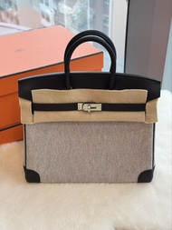 Hermes🌟Birkin 25 熊貓 帆布 stamp G