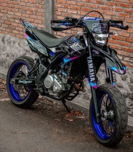 DECAL WR 155 R FULL BODY simpel hitam biru putih tosca supermoto dan motocross