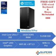 HP ProDesk 4 Tower G1i Desktop AI PC C86PDPT(Intel CU7 265, 16gb ram, 512GB ssd, Intel UHD Graphic, 