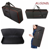 ALISONDZ Keyboard Bag, 61/76/88 Key Waterproof Instrument Keyboard Case, Portable Anti Shock 600D Oxford Thicken Piano Storage Bag Electronic Piano