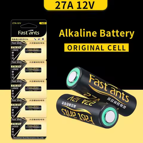 Original 27A 12V Alkaline Battery A27 V27GA MN27 GP27A L828 High Voltage for Garage Door Doorbell Al