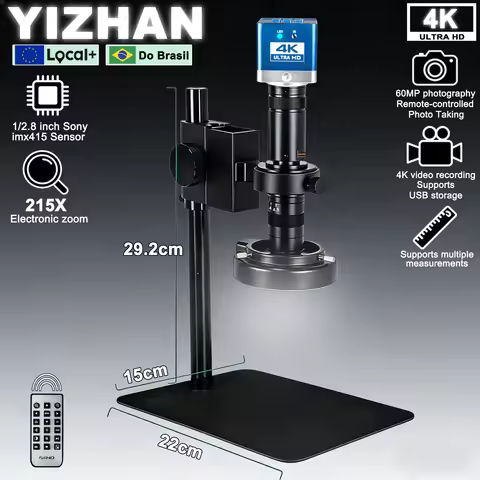 YIZHAN 4K Digital Electronic Microscope For Soldering, imx415 Sensor CMOS Camera, 60MP Photo, 215X Z