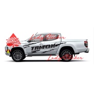 TRITON CAR STICKER MITSUBISHI TRITON CAR SIDE BODY LIST STICKER