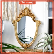 [Chiwanji] European Retro Toilet Mirror Shape Framed Hanging Mirror