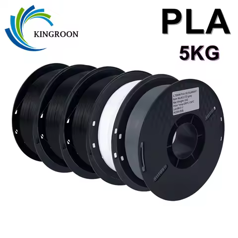 5KG PLA Filament 1.75mm Black White Gray High Quality Toughness 3D Printer Material 5 Rolls Local De