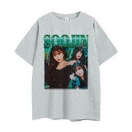 Áo Thun Tay Ngắn Cổ Tròn Phong Cách Đường Phố Quần Áo Cho Album Khuyến Mãi Thời Trang Mùa Hè Gidle M