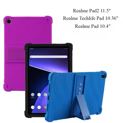 Silicon Case for Realme Pad 10.4 Inch 2021 Tablet Folding Stand Protect Shell for Realme Pad2 11.5" 