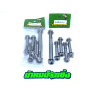 Uncle Kham Notzing Kr Engine Nut (Lower) Stainless Steel Gear Head (1 Set Of 5) Motorcycle Spare Par