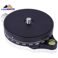 Camera Pan Base With  Style Plate, 0.95Cm  Aluminum Panoramic Ball Tripod Head With Bubble Level, Lo