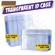 Magic photo Transparent Plastic ID Holder with Zip Lock ID Case Vertical & Horizontal ID Protector