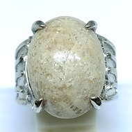 Cincin Pria Batu Akik Teratai Putih AR459