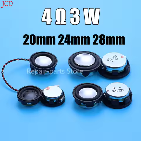 1 piece 20/24/28MM 4 Ohm 3 Watt Full Range Speaker Neodymium Loudspeaker DIY Round Bluetooth-compati