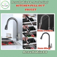 Kitchen Pull out faucet 304 stainless matte stainless & Nano black DIARKIS BRAND HEAVY DUTY