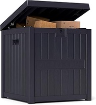 ZYJOYY Outdoor Package Delivery Box, Lockable and Waterproof Storage Deck Box, Anti-Theft Parcel Dro