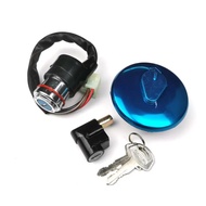 6 Wire Motorcycle Ignition Switch Fuel Gas Cap Seat Lock Key Kit For Suzuki GN125 GN 125 125cc Spare