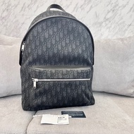 （全新膠膜未拆）‼️Christian Dior Rider Backpack so black老花刺繡 後背包