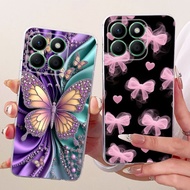 For Honor X8b Case LLY-LX1 LLY-LX2 LLY-LX3 Fashion Butterfly Soft Silicone Protective Cover For Hono
