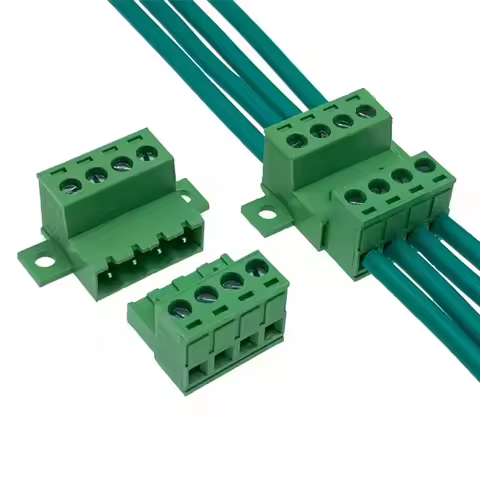 1Sets solderless docking type 2EDGRKC 5.08MM screw terminal block connector PCB plug-in type 2edg ty