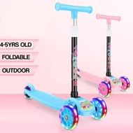 KIDS Foldable Kick Ride-On Push Scooter Kids Toy Folding Scooter with Laser Wheel For Kids