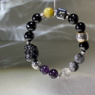 金好運系列─聖典 |金運石|閃靈鑽|黑極光 | 水晶手鍊 A39-1